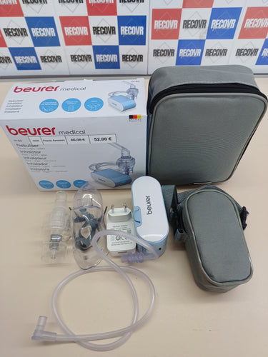 Nebulizador, silencioso y portátil con batería, inhalador con tecnología de aire comprimido del compresor para uso en resfriados, asma y otras enfermedades respiratorias Beurer IH 60